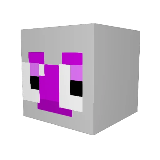 GUZEG Minecraft avatar head, 3D render