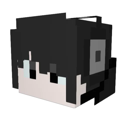 GU_LI Minecraft avatar head, 3D render