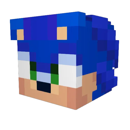 GVIND Minecraft avatar head, 3D render