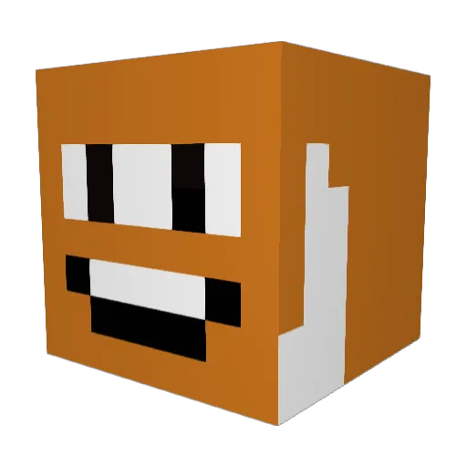 GV_IS_ME Minecraft avatar head, 3D render