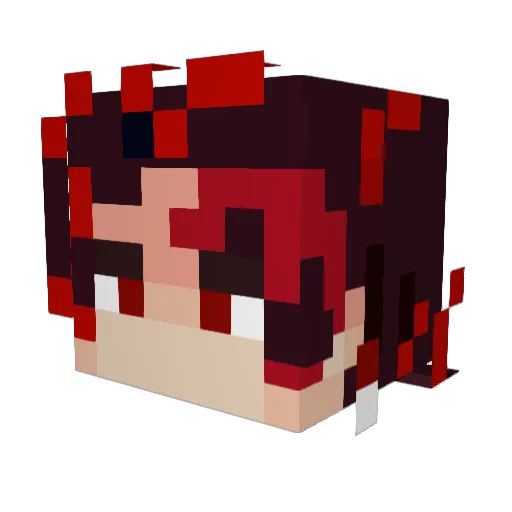 GVict24 Minecraft avatar head, 3D render