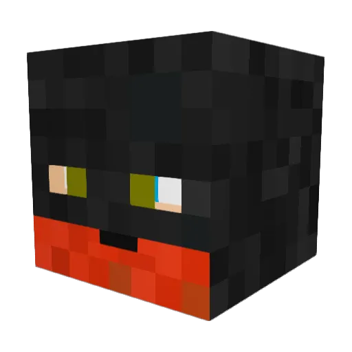 GWBlockHead Minecraft avatar head, 3D render
