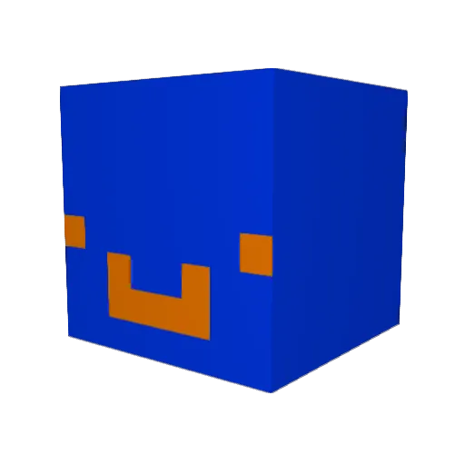 GWELLS3 Minecraft avatar head, 3D render
