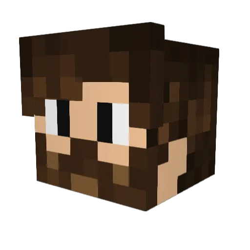 GWG43 Minecraft avatar head, 3D render