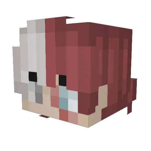 GWMike Minecraft avatar head, 3D render