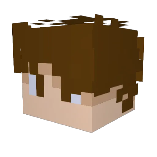 GWToni Minecraft avatar head, 3D render