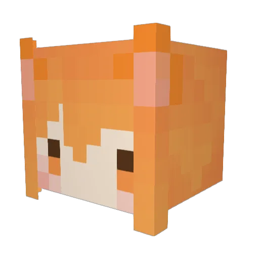 GWaaaaa Minecraft avatar head, 3D render