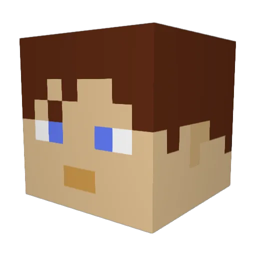 GWhale21 Minecraft avatar head, 3D render