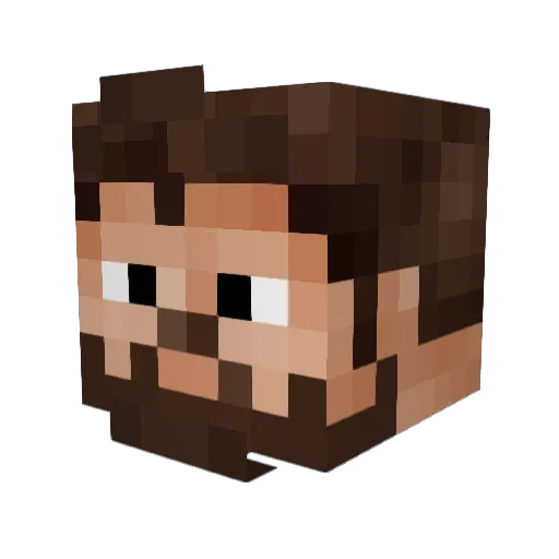 GWhys Minecraft avatar head, 3D render