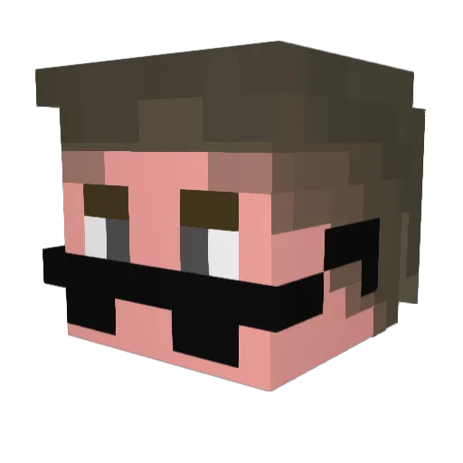 GWjesse Minecraft avatar head, 3D render