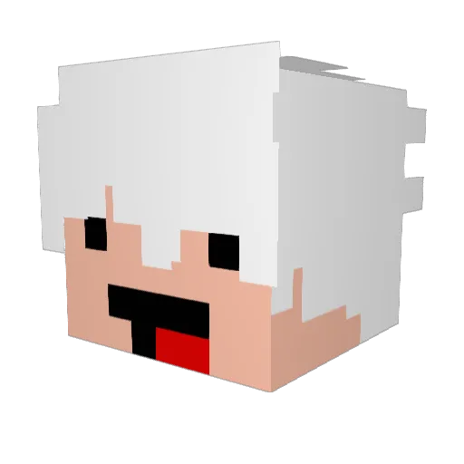 GWygw Minecraft avatar head, 3D render