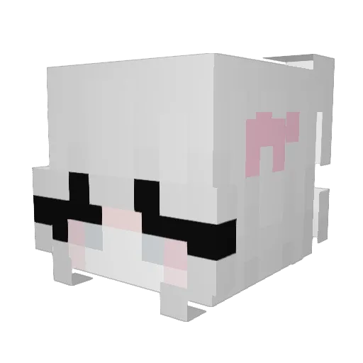 GX100 Minecraft avatar head, 3D render