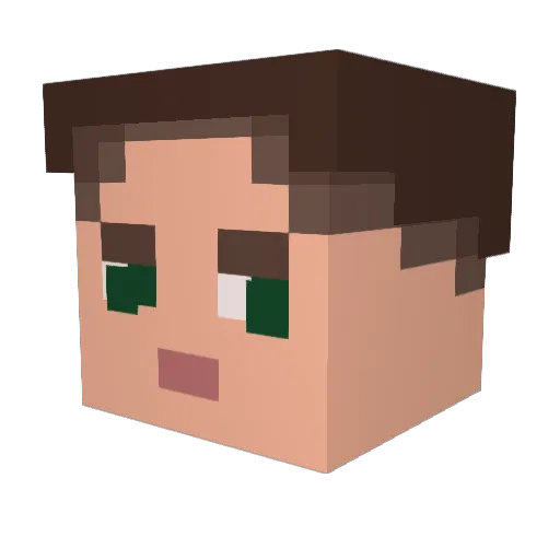 GXFA008 Minecraft avatar head, 3D render