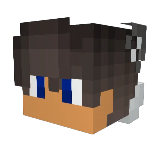 GXM1 Minecraft avatar head, 3D render