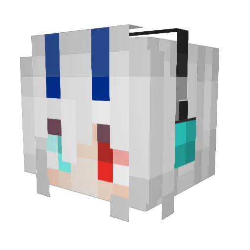 GXMaru09 Minecraft avatar head, 3D render
