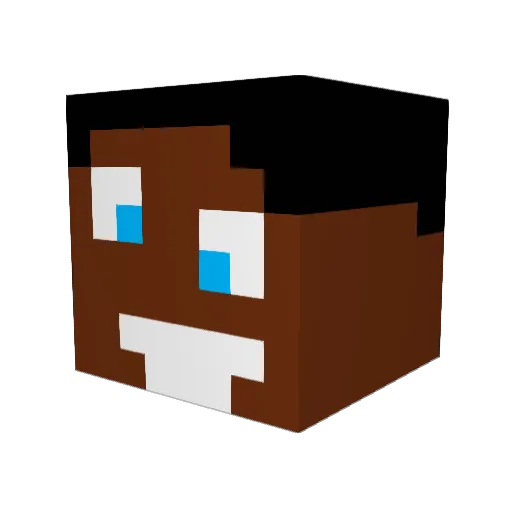 GXPC Minecraft avatar head, 3D render