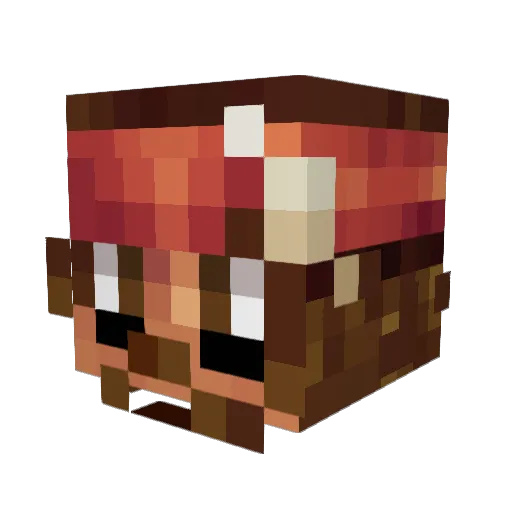 GXTexas Minecraft avatar head, 3D render
