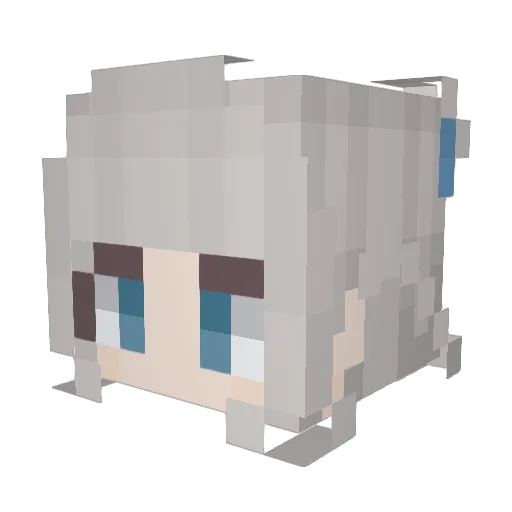 GXZRED Minecraft avatar head, 3D render