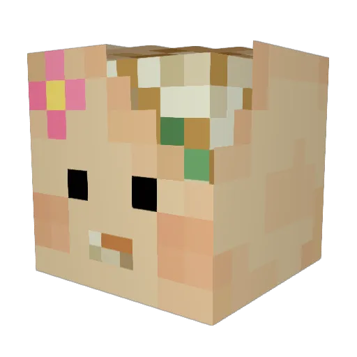 GYOJA_BOY Minecraft avatar head, 3D render