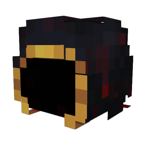 G_A_V_V_O Minecraft avatar head, 3D render