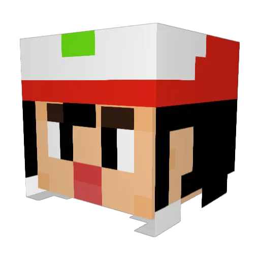 G_C33 Minecraft avatar head, 3D render