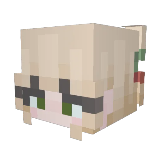 G_CM Minecraft avatar head, 3D render
