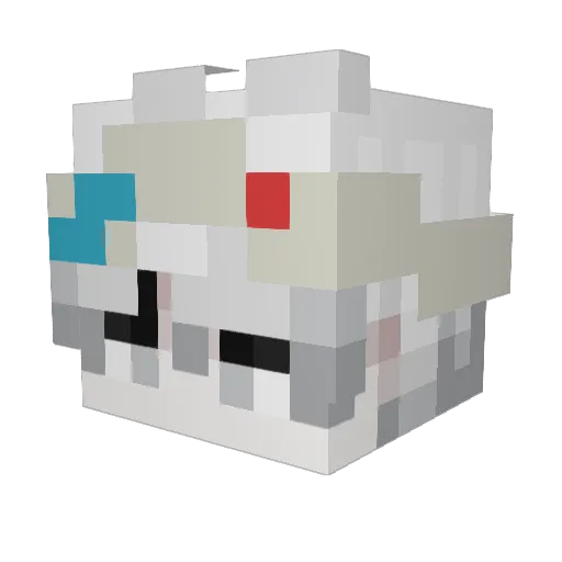 G_E_N_O_ Minecraft avatar head, 3D render