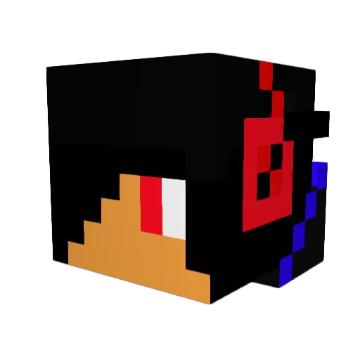 G_G_Block Minecraft avatar head, 3D render