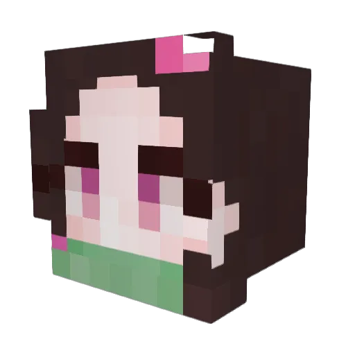 G_G_PIG Minecraft avatar head, 3D render