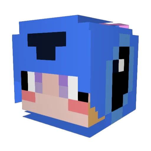 G_G_bag Minecraft avatar head, 3D render