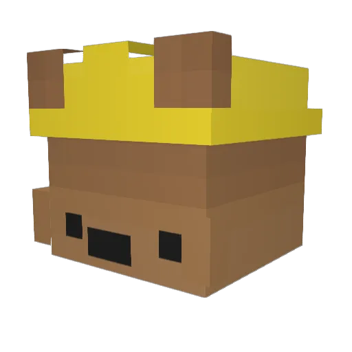 G_Gnac Minecraft avatar head, 3D render