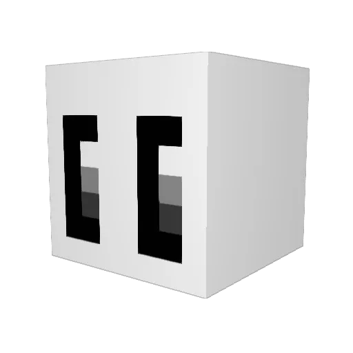 G_HaC Minecraft avatar head, 3D render