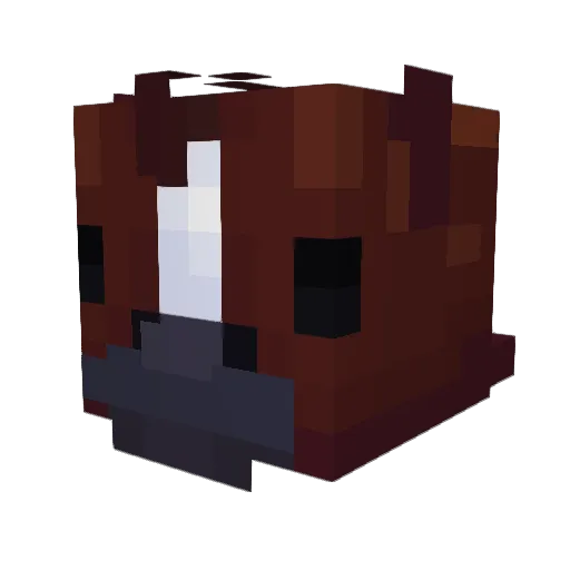 G_Horse Minecraft avatar head, 3D render