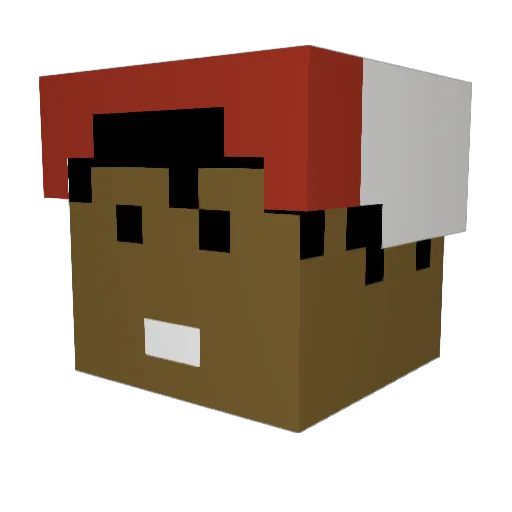 G_Kinetic Minecraft avatar head, 3D render