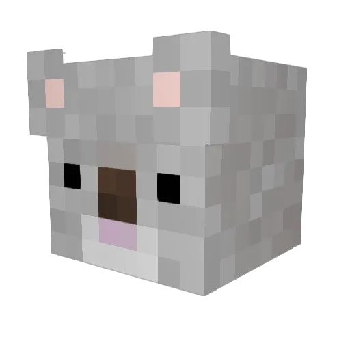 G_Koa Minecraft avatar head, 3D render