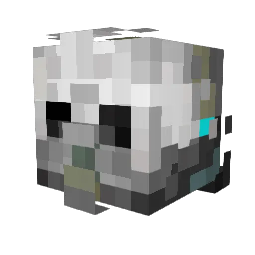 G_L_W Minecraft avatar head, 3D render