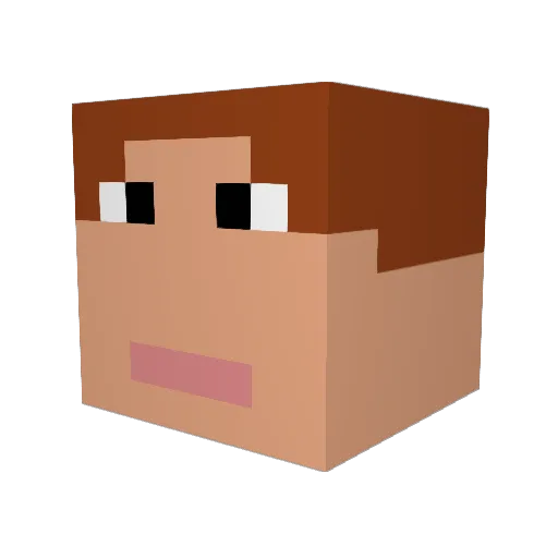 G_Lizard Minecraft avatar head, 3D render
