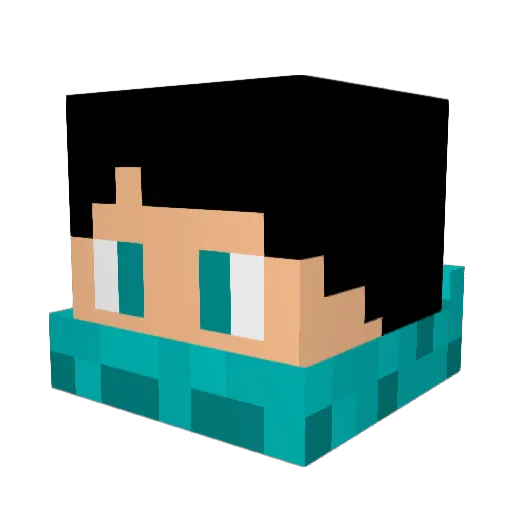 G_M_Frost Minecraft avatar head, 3D render