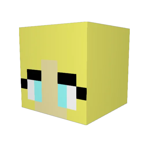 G_Maz Minecraft avatar head, 3D render