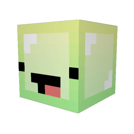 G_OG Minecraft avatar head, 3D render