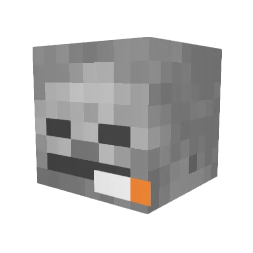 G_RULES Minecraft avatar head, 3D render