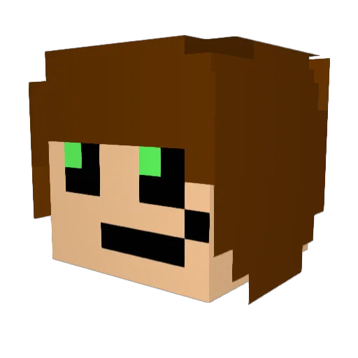 G_Root Minecraft avatar head, 3D render