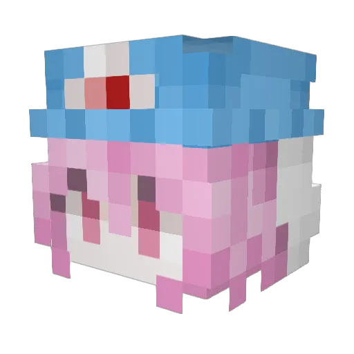 G_Sawaki Minecraft avatar head, 3D render