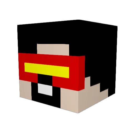 G_Trill Minecraft avatar head, 3D render