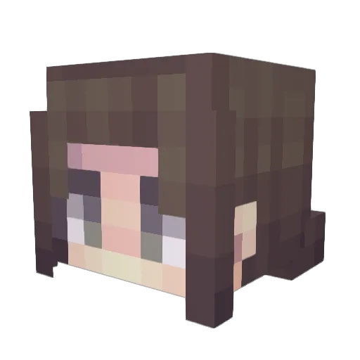 G_TuYa Minecraft avatar head, 3D render