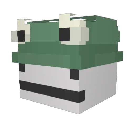 G_______G Minecraft avatar head, 3D render