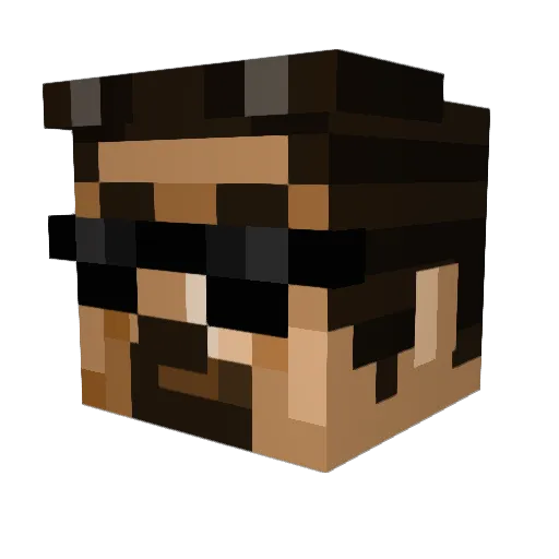 G_heis Minecraft avatar head, 3D render