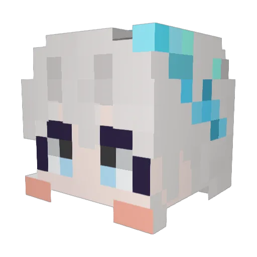 G_mulgae Minecraft avatar head, 3D render