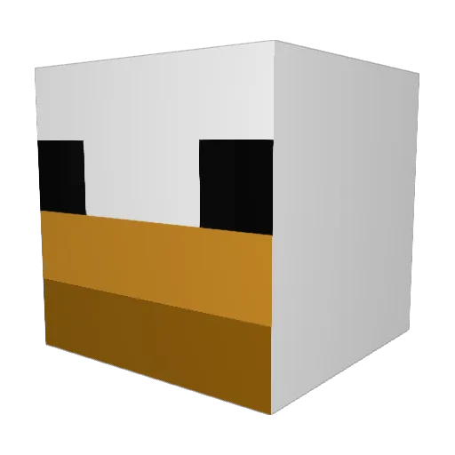 G_nyan Minecraft avatar head, 3D render