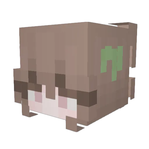 G_strawberry Minecraft avatar head, 3D render